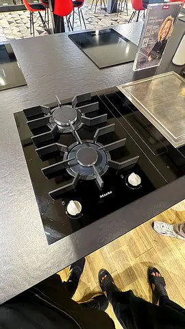 Miele 2-Burner Glass Gas Hob - Black, Built-in