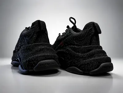 Black Balenciaga Triple S Sneakers - Size  43