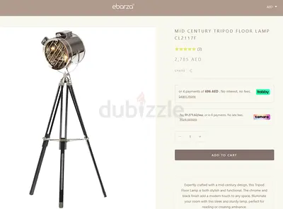 MID CENTURY TRIPOD Floor Lamp
