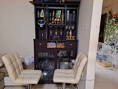 Bar table with stools