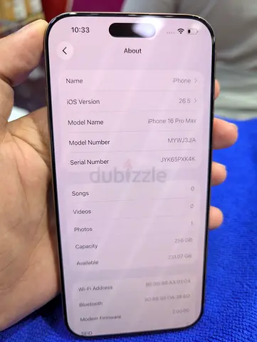 Iphone 16 Pro Max 256GB