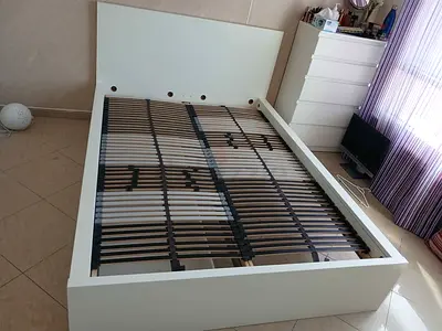 IKEA Queen size Bed frame 160X200CM with two storage drawers underneath excellent condition
