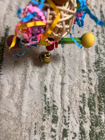 Colorful Hanging Bird Toy with Bell