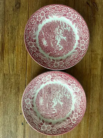 4 plate England antique