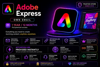 Adobe Express Premium | 12 Months | Own Email