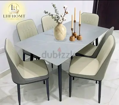 Brand New marble Dining Table 6 chair good quality available