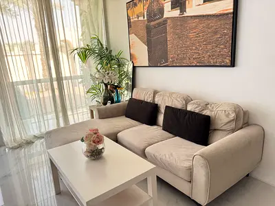 Home center sofa with table