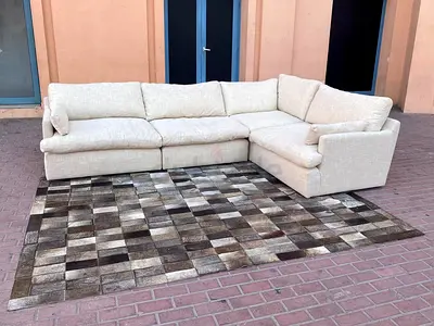 Home Center swin feather filled Corner Sofa Beige