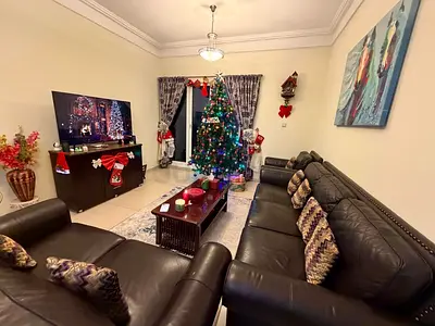 Brown Leather 3+2+1+1 Sofa Set with Coffee Table — Good Condition