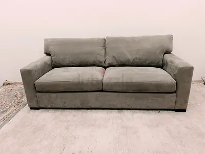Crate and Barrel Axis gray 3 seater sofa for sale