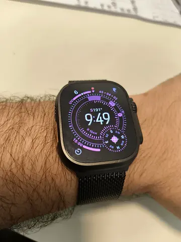 Used Apple Watch Ultra 2 -style smartwatch with black Milanese strap