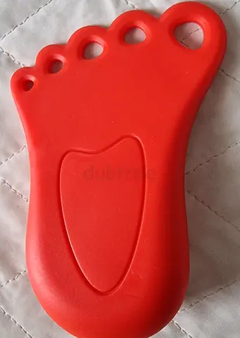 Finger Alert Red Foot-Shaped Door Stopper - Keeps Doors Fixed & Safe