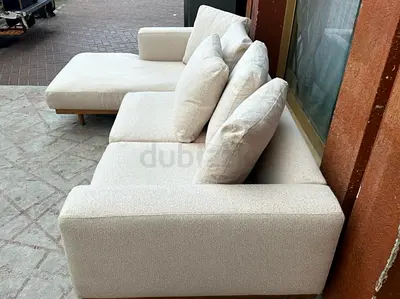 New port Feather filled L Shape Sofa Beige west elm brand