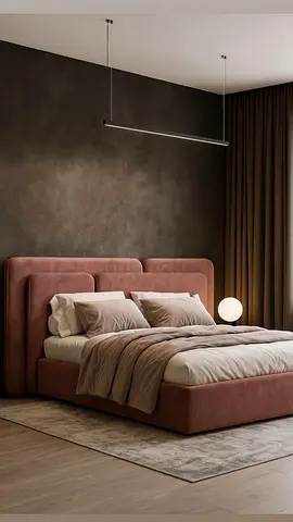 Upholstered Double Bed with Padded Headboard