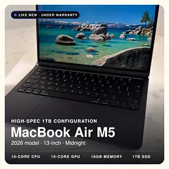 2026 MacBook Air M5 — 1TB High-Spec