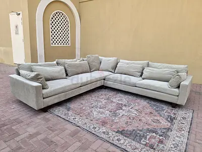 Corner West elm Harmony sofa velvet