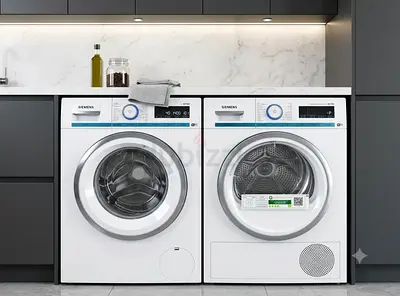 Free Delivery – Siemens iQ700 9kg Washer & 9kg Dryer Separate Set with WiFi – 60×60cm