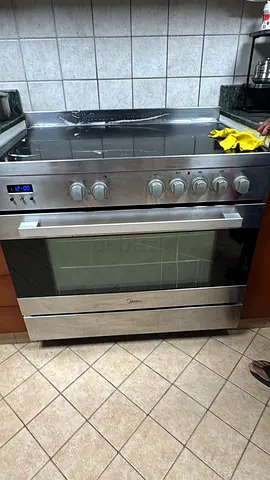 Stainless Steel Built-in Electric Oven with Hob - Good Working Condition