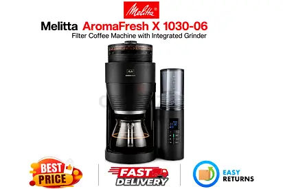 Melitta AromaFresh 1030 6 Filter Coffee Machine with Grinder -Very Good Condition, All Accessories