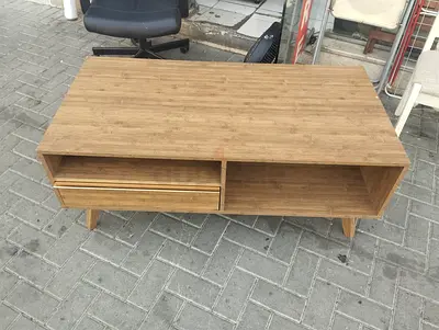 Mid-century Modern Wooden Coffee Table with Storage - Brown