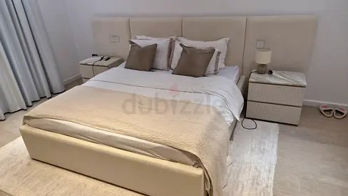 Upholstered King Size Bed with Headboard
