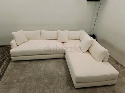 Luxury west elm white color lshape sofa
