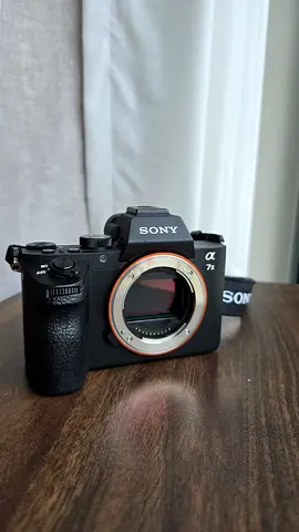 Sony Alpha mirrorless camera body with lens