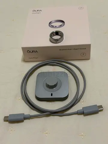 Oura Ring 4 - brushed silver - size 7