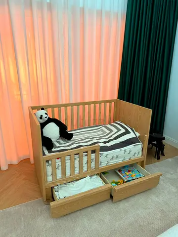 CRATE & BARREL Baby Crib with Storage (includes bedding and toys)