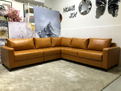SOFA SET L SHAPE LEATHER SOFA