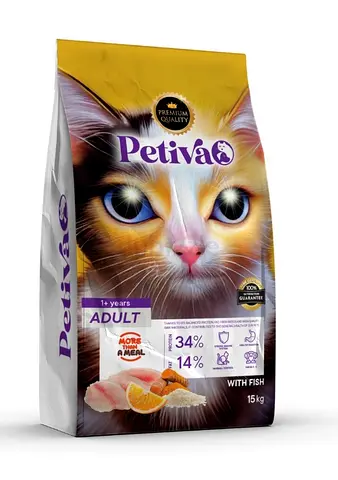 Petiva Adult Cat Food 15 Kg - Fish Flavour