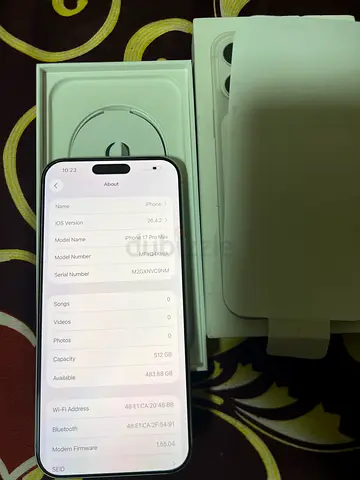 iPhone 17 Pro Max 512GB in box — Good working condition