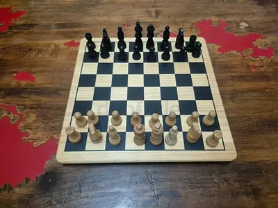 wooden chess board