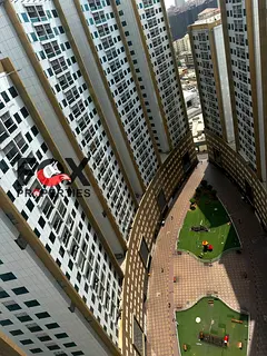 The cheapest 3 rooms and a hall for annual rent in Ajman The Pearl Towers Balcony with an open view