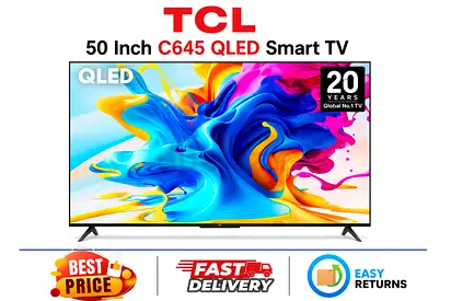 TCL 50 Inch Smart TV - QLED 120Hz - Excellent Condition, Original Box - FREE DELIVERY, WARRANTY