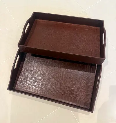 Set of Brown Trays