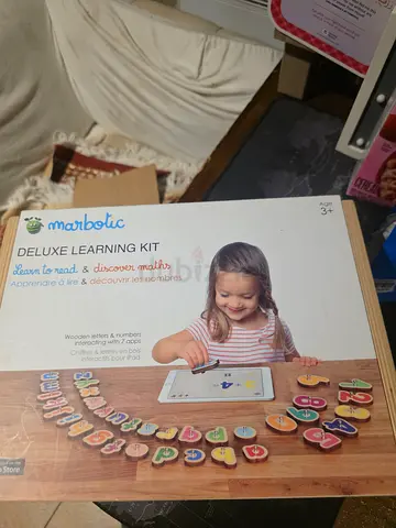 Marbotic Deluxe Learning Kit - Wooden Numbers & Interactive Tablet Set (Complete). New. AED 230 Only