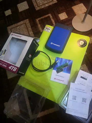 Transcend 4TB External Hard Drive + USB 3.0 Cable (used, working) only 500 AED wirh box