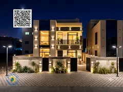 Luxury modern villa with 6 bedrooms and a rooftop, including registration fees and high-end finishin