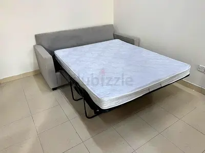 West Elm two seater sofa bed with mattress