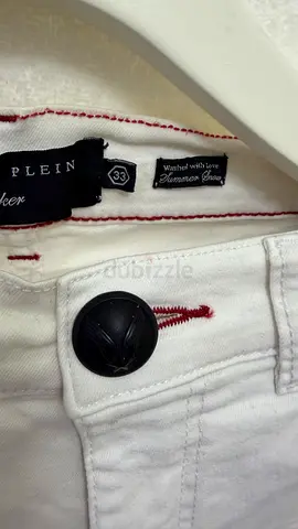 White men's jeans size 33 —casual wear, good condition brand new (( Phillip Plein )) I have 15 pant