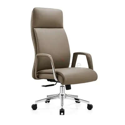 Luxury High-Back Executive Office Chair – PU Leather Chair with Chrome Base