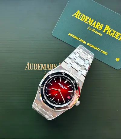 This is an Audemars Piguet Royal Oak Jumbo Extra-Thin, specifically reference 16202XT.OO.1240XT.01,