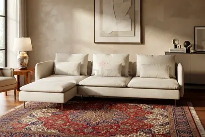 Premium Quality Saudram Sofa with Stylish Steel Legs. A Perfect Combination of Beauty, Comfort and D