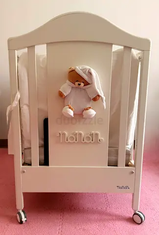 Luxury Nanan Baby Crib with Mattress & Bedding