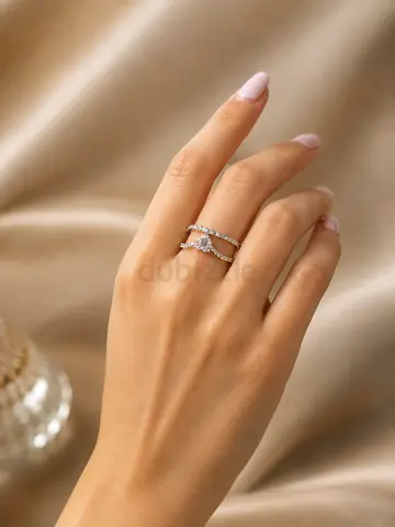 18K White Gold Diamond Ring | 0.56 ct Natural Diamonds