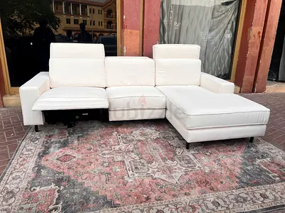 West Elm L Shape Sofa Beige