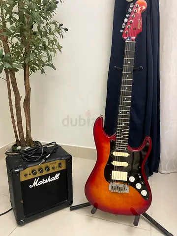 Aria Pro II Electric Guitar with Marshall MG10 Amplifier