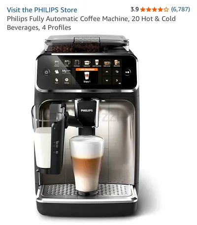 Philips Fully Automatic Espresso & Coffee Machine with Milk Frother Series 3300