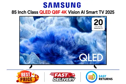 Samsung 85 Inch Smart TV UAE - QLED - Original Box, Accessories - FREE DELIVERY, 1 YEAR WARRANTY